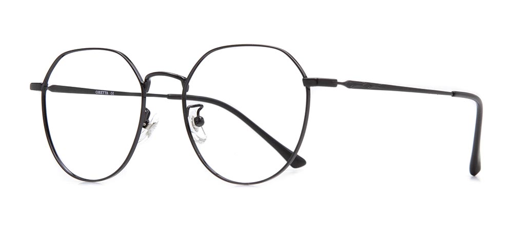 CARETTA Eyeglasses Teenage Man,Woman,Unisex Geometrical Full-Rimmed Metal Unfiltered CRTTA 7577-C2